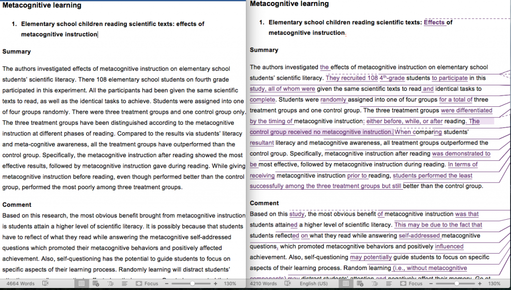 Metacognitive Learning (annotated bibliography) Metacognitive Learning (annotated bibliography)